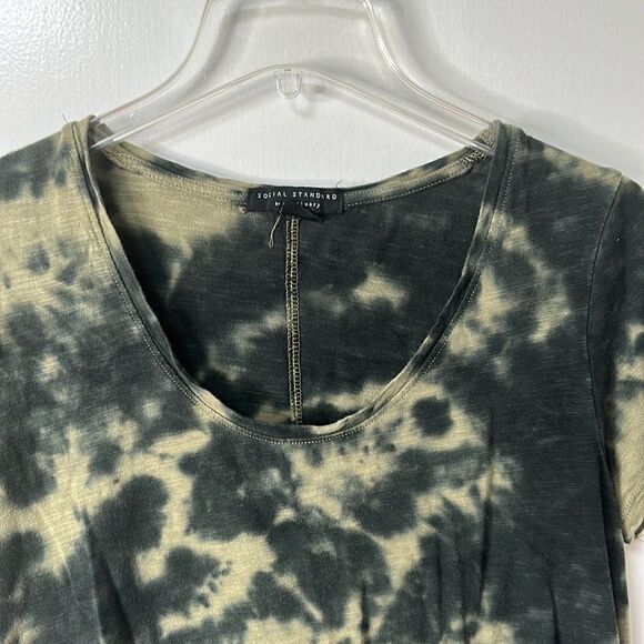 Social Standard by Sanctuary Women's Gia Scoop Dress Green Black Tie Dye MEDIUM - Picture 4 of 9